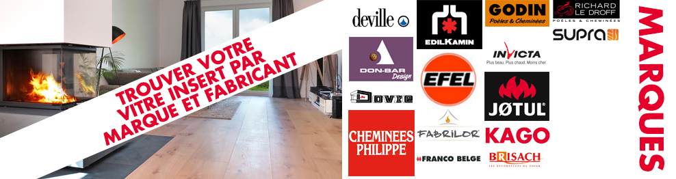 achat vitre insert et cheminee par marque